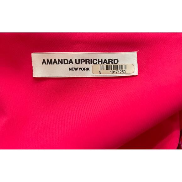 Amanda Uprichard Glamour Dress Hot Pink Size Small Lightly Worn Flattering - Picture 12 of 13